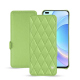 Honor Magic4 Pro leather case - Vert olive - Couture ( Nappa - Pantone #a7c58e ) 