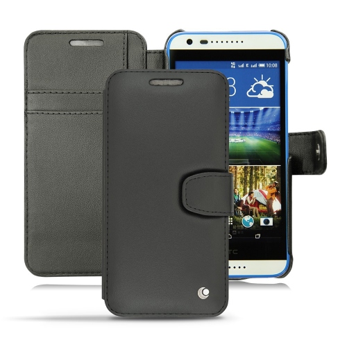 HTC Desire 620 leather case - Noir ( Nappa - Black ) 