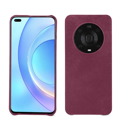 Coque arrière en cuir de haute qualité pour Honor Magic4 ProPrune vintage ( Pantone #612434 ) 