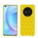 Coque cuir Honor Magic4 Pro - Jaune fluo - Couture