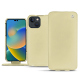 Funda de piel Apple iPhone 14 - Beige ( Nappa - Pantone #ceb888 ) 