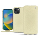 硬质真皮保护套 Apple iPhone 14 - Ivoire ( Pantone - #d6d6c6 )