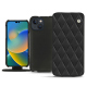 Apple iPhone 14 leather case - Noir - Couture ( Nappa - Black ) 