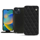 Lederschutzhülle Apple iPhone 14 - Ebène - Couture ( Sleek P C12 - Black ) 