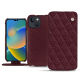 Custodia in pelle Apple iPhone 14 - Lie de vin - Couture ( Pantone #412234 ) 