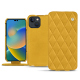 Custodia in pelle Apple iPhone 14 - Jaune soulèu - Couture