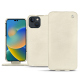 Apple iPhone 14 leather case - Blanc escumo