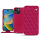 Capa em pele Apple iPhone 14 - Rose fluo - Couture ( Pantone 806C )