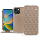 Capa em pele Apple iPhone 14 - Taupe vintage - Couture