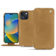 Housse cuir Apple iPhone 14 - Sable vintage ( Pantone #9b7340 ) 