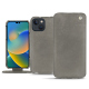 Apple iPhone 14 leather case - Acier vintage ( Pantone #d85827b ) 