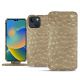 Lederschutzhülle Apple iPhone 14 - Autruche desert