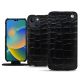 Housse cuir Apple iPhone 14 - Crocodile nero