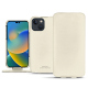 Lederschutzhülle Apple iPhone 14 - Blanc PU