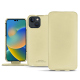 Capa em pele Apple iPhone 14 - Beige PU