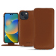 Housse cuir Apple iPhone 14 - Marron PU