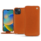 Lederschutzhülle Apple iPhone 14 - Orange vibrant