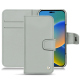 Apple iPhone 14 leather case - Gris ( Nappa - Pantone #c1c6c8 ) 