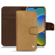 Housse cuir Apple iPhone 14 - Sable vintage ( Pantone #9b7340 ) 