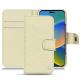 Housse cuir Apple iPhone 14 - Ivoire ( Pantone - #d6d6c6 )