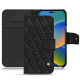 Capa em pele Apple iPhone 14 - Ebène - Couture ( Sleek P C12 - Black ) 