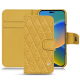 Apple iPhone 14 leather case - Mimosa - Couture ( Pantone #b39437 )