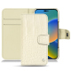 Housse cuir Apple iPhone 14 - Crocodile milk