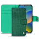 Funda de piel Apple iPhone 14 - Crocodile pino