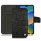 硬质真皮保护套 Apple iPhone 14 - Autruche nero