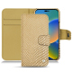 Apple iPhone 14 leather case - Serpent sabbia
