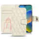 Custodia in pelle Apple iPhone 14 - Blanc escumo - Couture