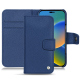 硬质真皮保护套 Apple iPhone 14 - Bleu frisson