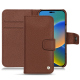 Housse cuir Apple iPhone 14 - Marron délicat