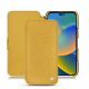 Apple iPhone 14 leather case - Mimosa ( Pantone #b39437 )