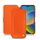 Apple iPhone 14 leather case - Orange fluo ( Pantone 805C )