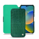 Housse cuir Apple iPhone 14 - Crocodile pino