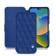 Housse cuir Apple iPhone 14 - Bleu océan - Couture ( Nappa - Pantone #003da5 ) 