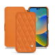 Capa em pele Apple iPhone 14 - Orange - Couture ( Nappa - Pantone #ff9351 ) 