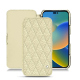 Capa em pele Apple iPhone 14 - Ivoire - Couture ( Pantone - #d6d6c6 )