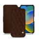 レザーケース Apple iPhone 14 - Châtaigne - Couture ( Pantone - #1b1107 )