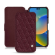 レザーケース Apple iPhone 14 - Lie de vin - Couture ( Pantone #412234 ) 