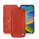 Apple iPhone 14 leather case - Arange clouquié
