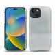 Capa em pele Apple iPhone 14 - Platinium ( Pantone 877C ) 