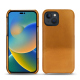 Coque cuir Apple iPhone 14 - Or Maïa ( Pantone 871C ) 