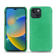 Custodia in pelle Apple iPhone 14 - Menthe vintage ( Pantone #37b375 ) 