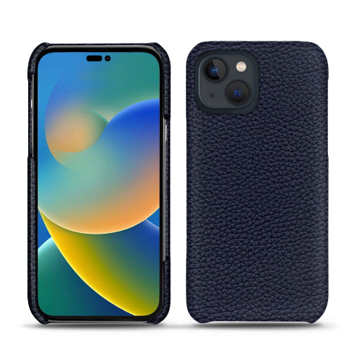 Elegante funda de piel para el iPhone 14 de AppleCobalt ( Pantone #2b253f ) 