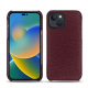 Lederschutzhülle Apple iPhone 14 - Lie de vin ( Pantone #412234 )