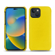 Funda de piel Apple iPhone 14 - Jaune fluo ( Pantone 809C )