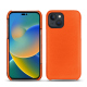 Capa em pele Apple iPhone 14 - Orange fluo ( Pantone 805C )