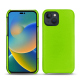 硬质真皮保护套 Apple iPhone 14 - Vert fluo ( Pantone 808C )